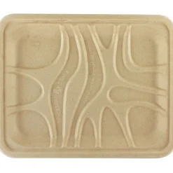 Food Storage Containers<World Centric Fiber Trays, PLA Lined, PFAS Free, 9.1 x 7.1 x 0.7, Natural, 500/Carton