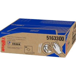 WypAll CriticalClean Foodservice Fabric Food Service Cloths, 23.5" x 12.5", Blue, 100 Cloths/Pack (51633)