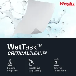 WypAll CriticalClean WetTask Fabric Cleaning Wipers, 12.5