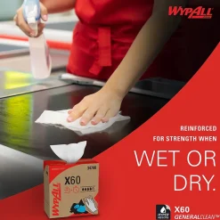 WypAll GeneralClean X60 Fabric Cleaning Wipers, 16.8