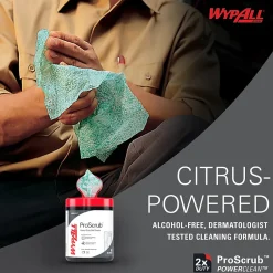 WypAll PowerClean ProScrub Fabric Cleaning Wipers, 12