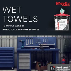 WypAll PowerClean ProScrub Fabric Cleaning Wipers, 12