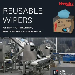 WypAll PowerClean X80 Fabric Cleaning Wipers, 16.8