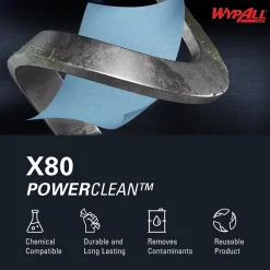 WypAll PowerClean X80 Fabric Cleaning Wipers, 16.8