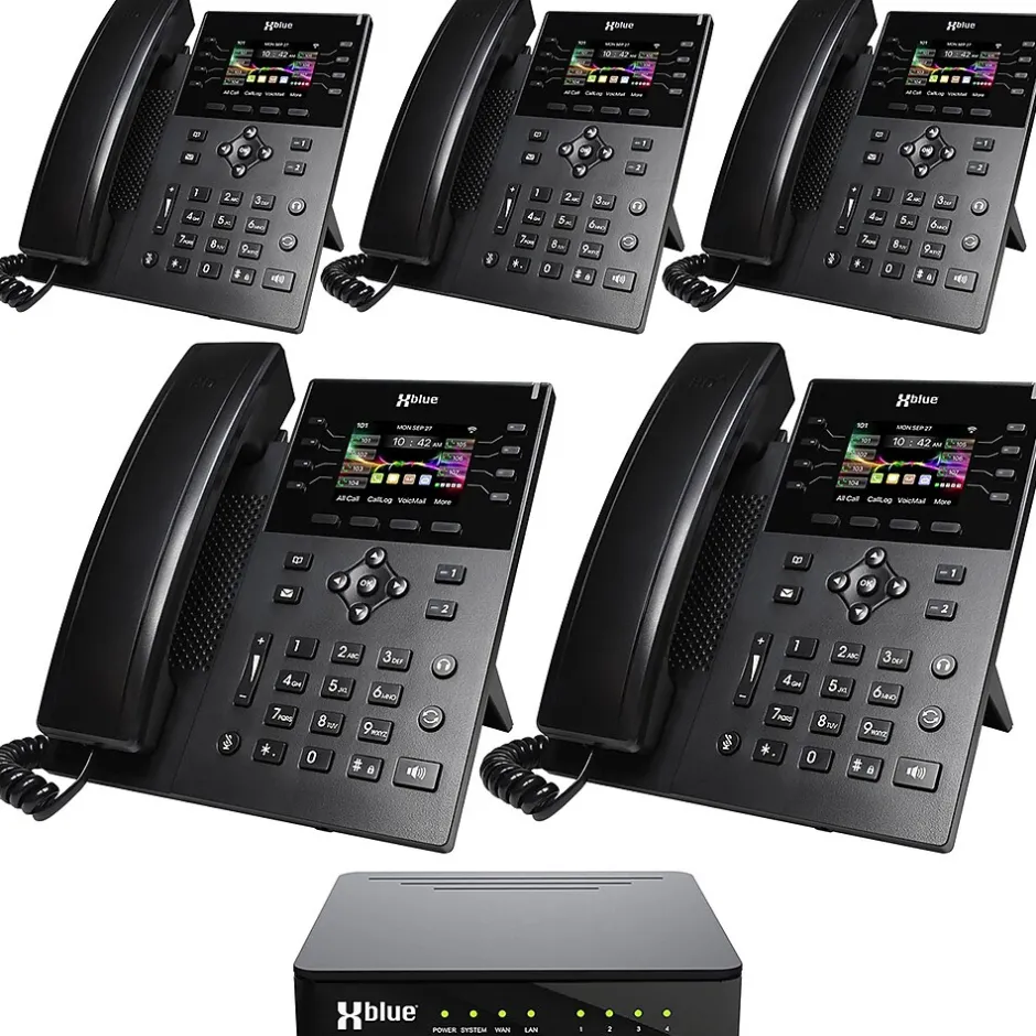 Office Phones & Conferencing<XBLUE QB1 14-Line Corded Conference Telephone, Black (QB1-IP8G-4X5)