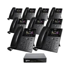 Office Phones & Conferencing<XBLUE QB1 14-Line Corded Conference Telephone System Bundle, Black (qb1-ip8g-4x9)