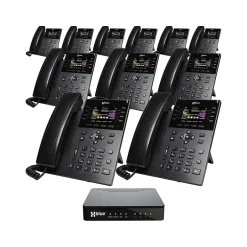 Office Phones & Conferencing<XBLUE QB1 14-Line Corded Conference Telephone System Bundle, Black (qb1-ip8g-4x11)