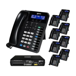 Office Phones & Conferencing<XBLUE X16 Plus 6-Line Corded Conference Telephone System Bundle, Black (X16plus-XD10-4x9)