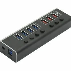 Usb Hubs<4XEM 7-Port USB-A 3.2 Gen 1 Data Hub, Black (4XUSBAHUB7PDTAA)