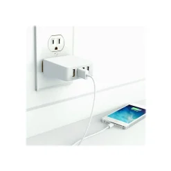 4XEM USB Adapter for Tablet/Cellular Phone, White (4XPOWER4USB)