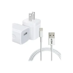Lightning Cables<4XEM USB-A to Lightning Charging Kit, White (4XAPPLKIT3)