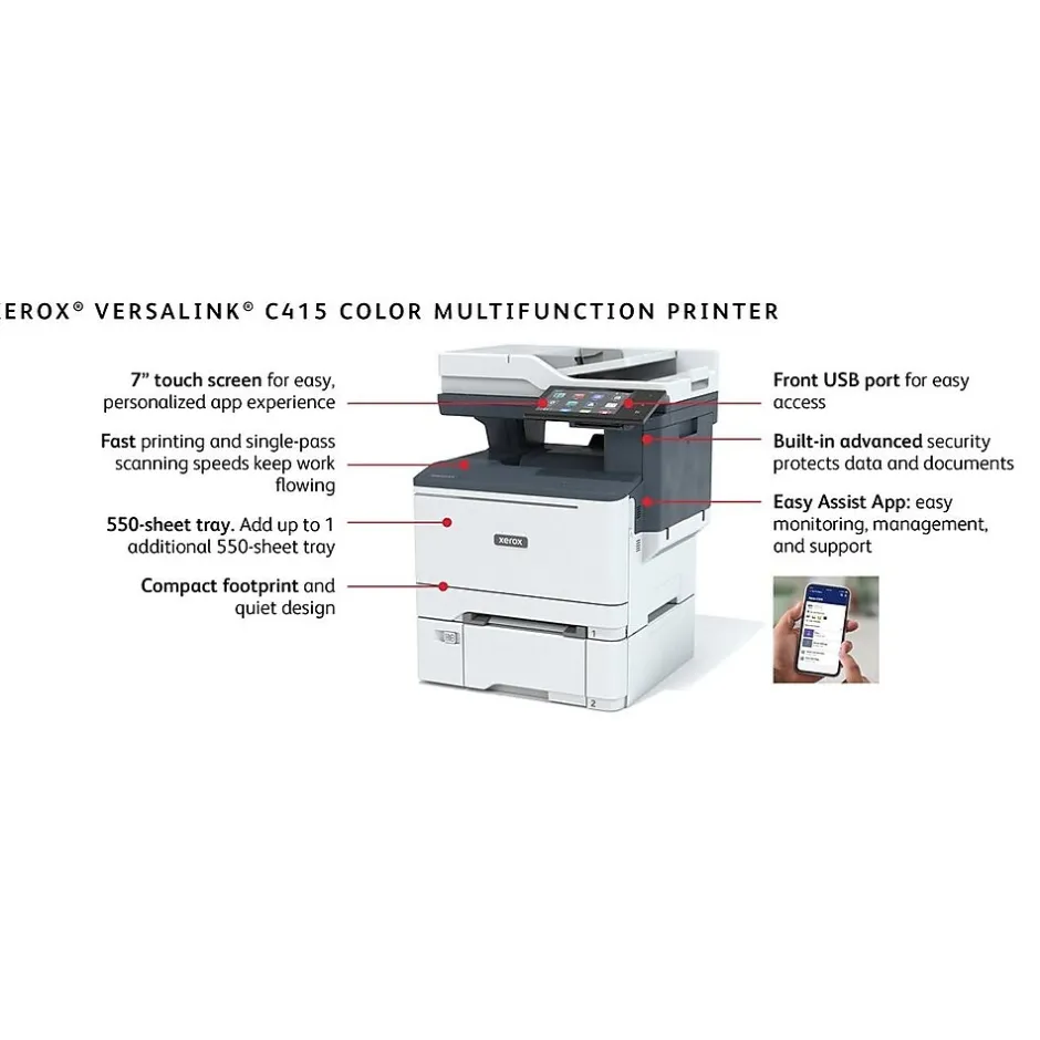 Color Printers<Xerox VersaLink C415 Color Multifunction Laser Printer (C415/DN)