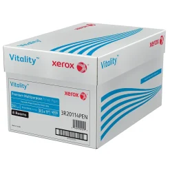 Hot Vitality 8.5" x 11" Premium Multipurpose Paper, 24 lbs., 97 Brightness, 4000 Sheets/Carton (1001) Large Quantity Paper