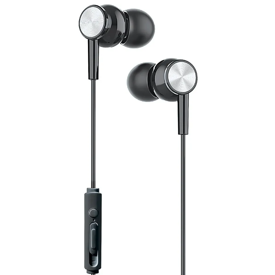 XYST In-Ear Earbuds with Microphone, Black (XYS-E3512BK)