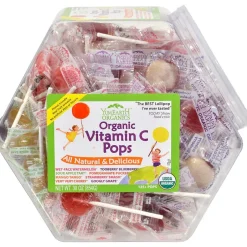 Hard Candy & Lollipops<YumEarth Organic Vitamin C Pops Lollipops, Assorted Flavors (270-00023)