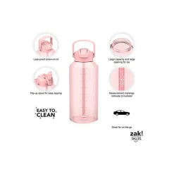 Water Bottles<Zak! Liberty Plastic Water Bottle, 64 oz., Coral (2546-X270)