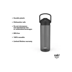 Water Bottles<Zak! Liberty Plastic Water Bottle, 24 oz., Ebony (0015-X280)