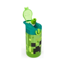 Water Bottles<Zak! Minecraft Meadow Polypropylene Water Bottle, 16 oz., Green/Black (MICR-T120)