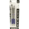 Zebra F-402 Retractable Ballpoint Pen, Fine Point, 0.7mm, Blue Ink, 2 Pack (29222) Best