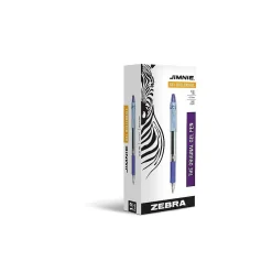 Zebra Jimnie Gel Pen, Medium Point, 0.7mm, Blue Ink, Dozen (44120) Hot