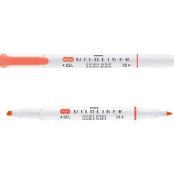 Zebra MILDLINER Double-Ended Creative Highlighter, Chisel/Bullet Tip, Vermilion, 6/Pack (78230R) New