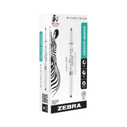 Zebra MILDLINER Double-Ended Creative Highlighter, Chisel/Bullet Tip, Violet, 6/Pack (78180R) Sale