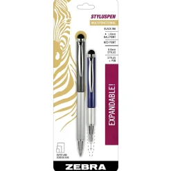 Zebra Retractable Ballpoint Pen, Medium Point, 1.0mm, Black Ink, 2 Pack (33602) Best