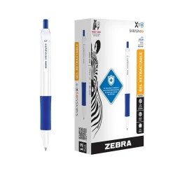 Zebra Sarasa Dry X1+ Retractable Gel Pen, Medium Point, 0.7mm, Blue Ink, Dozen (41520) Outlet