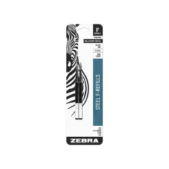 Zebra Steel F-Refill Ballpoint Pen Refill, Fine Point, Black Ink, 2 Pack (85512) Best