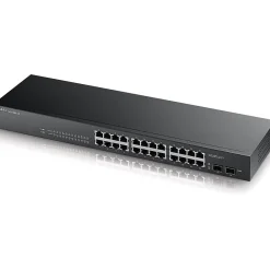 ZyXEL GS1900-24 24-Port Gigabit Ethernet Managed Switch, 10/100/1000 Mbps, Black (GS190024)* Ethernet Switches & Splitters